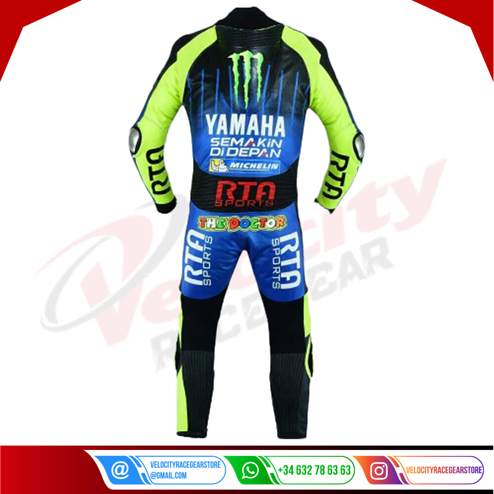 Valentino Rossi Monster Cowhide Motorcyle MotoGP Racing Suit - Velocity Racegear-null
