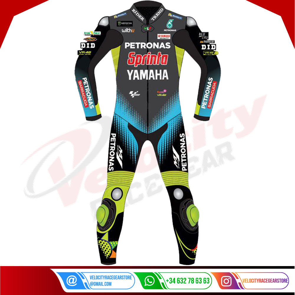 Valentino Rossi Yamaha Petronas Motorcycle Leather Suit 2021 - Velocity Racegear-null