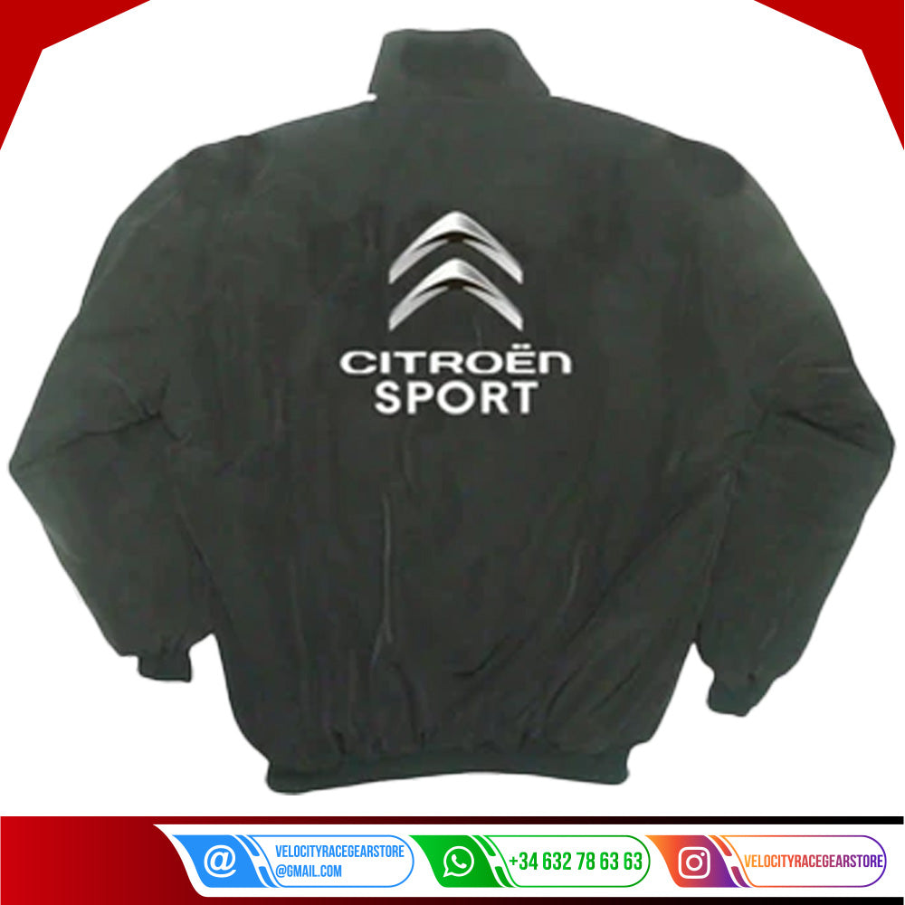 Vintage Citroen F1 Racing Embroidered Bomber Jacket - Velocity Racegear-Vintage Citroen F1 Racing Embroidered Bomber Jacket - Velocity Racegear-F1 jacket