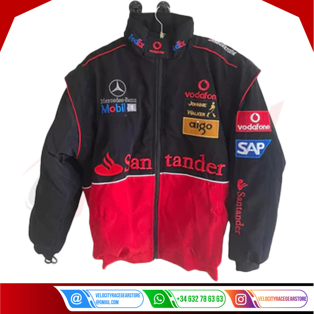 Vintage Mercedes AMG F1 Racing Bomber Jacket - Velocity Racegear-Vintage Mercedes AMG F1 Racing Bomber Jacket - Velocity Racegear-F1 jacket