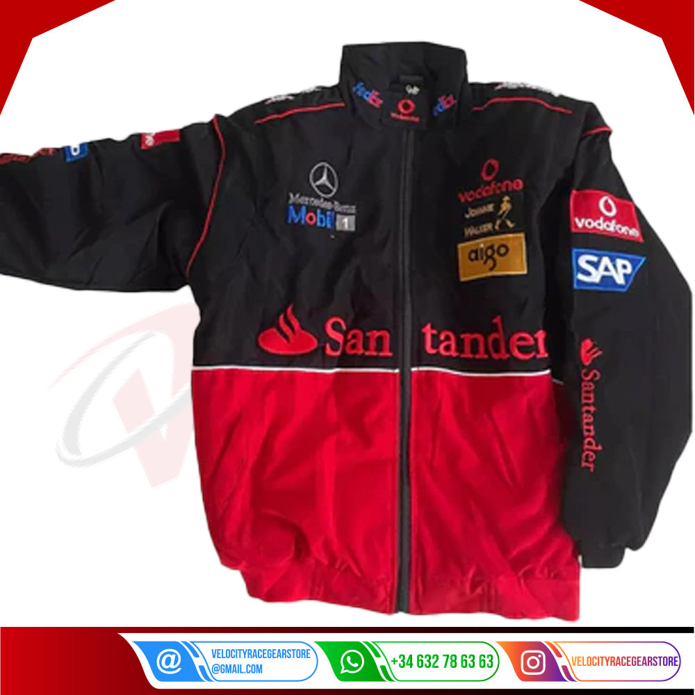 Vintage Mercedes AMG F1 Racing Bomber Jacket - Velocity Racegear-Vintage Mercedes AMG F1 Racing Bomber Jacket - Velocity Racegear-F1 jacket