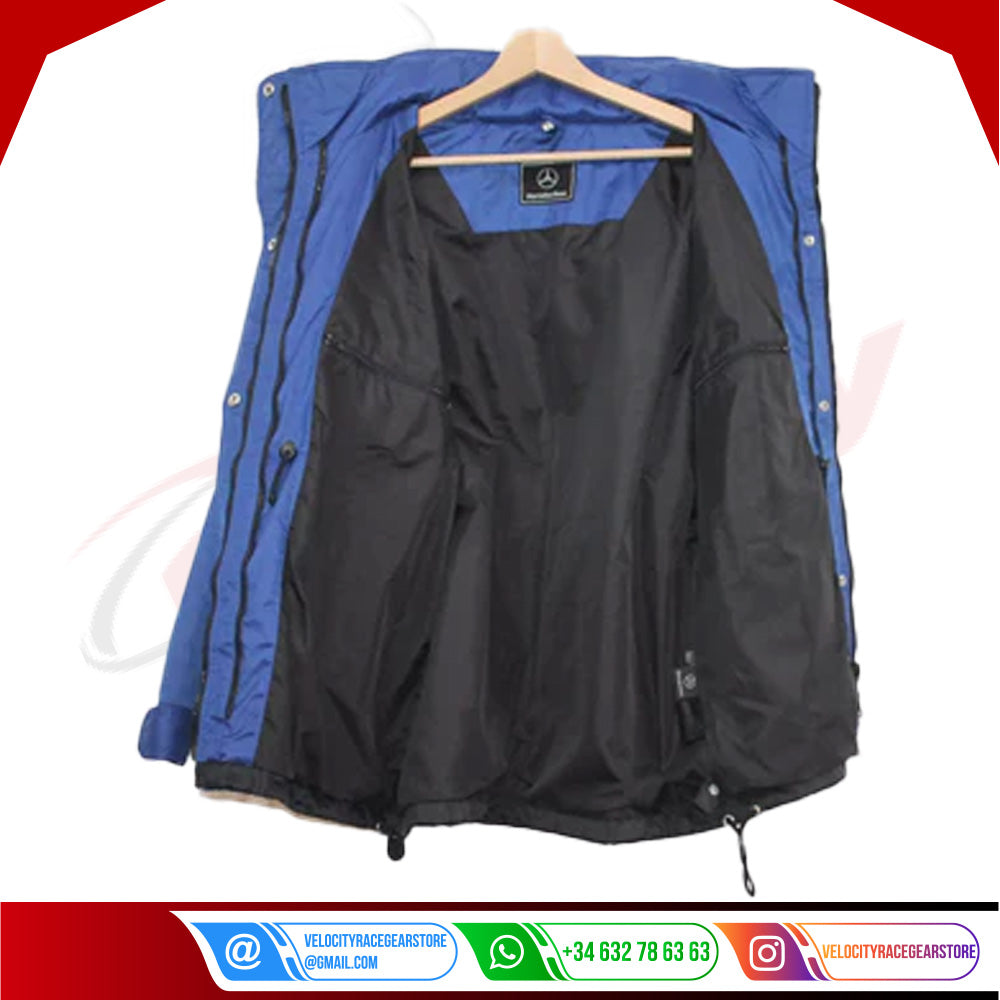 Vintage Mercedes Benz F1 Waterproof Hooded Jacket - Velocity Racegear-Vintage Mercedes Benz F1 Waterproof Hooded Jacket - Velocity Racegear-F1 jacket