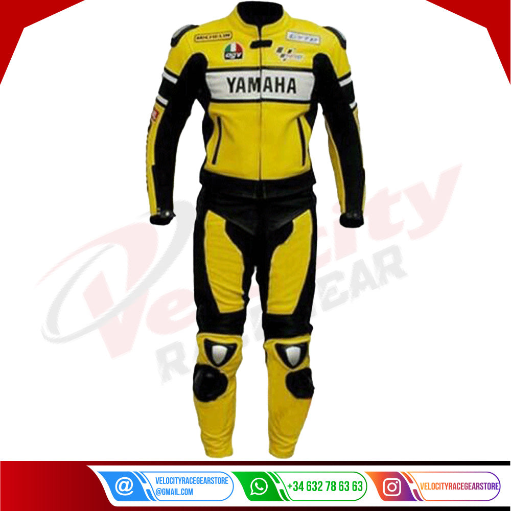 Yamaha Yellow Motorcycle Leather Suit - Velocity Racegear-null