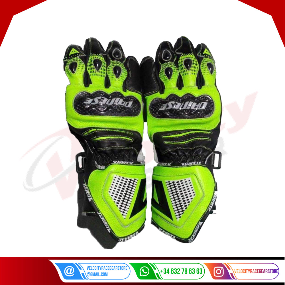 Yellow Riding Gloves Valentino Rossi - Velocity Racegear-null