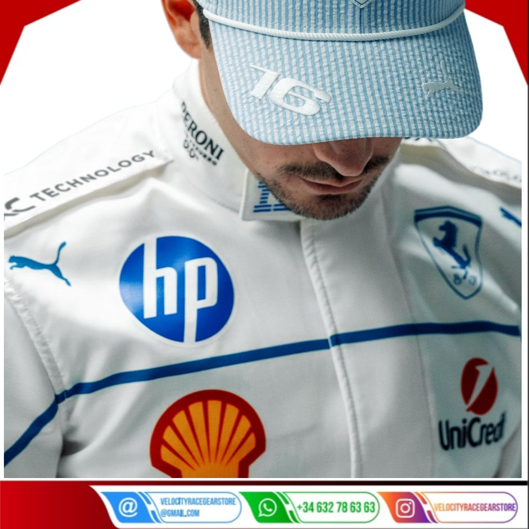 2025 Charles Leclerc F1 Race Suit Scuderia Ferrari Monaco GP